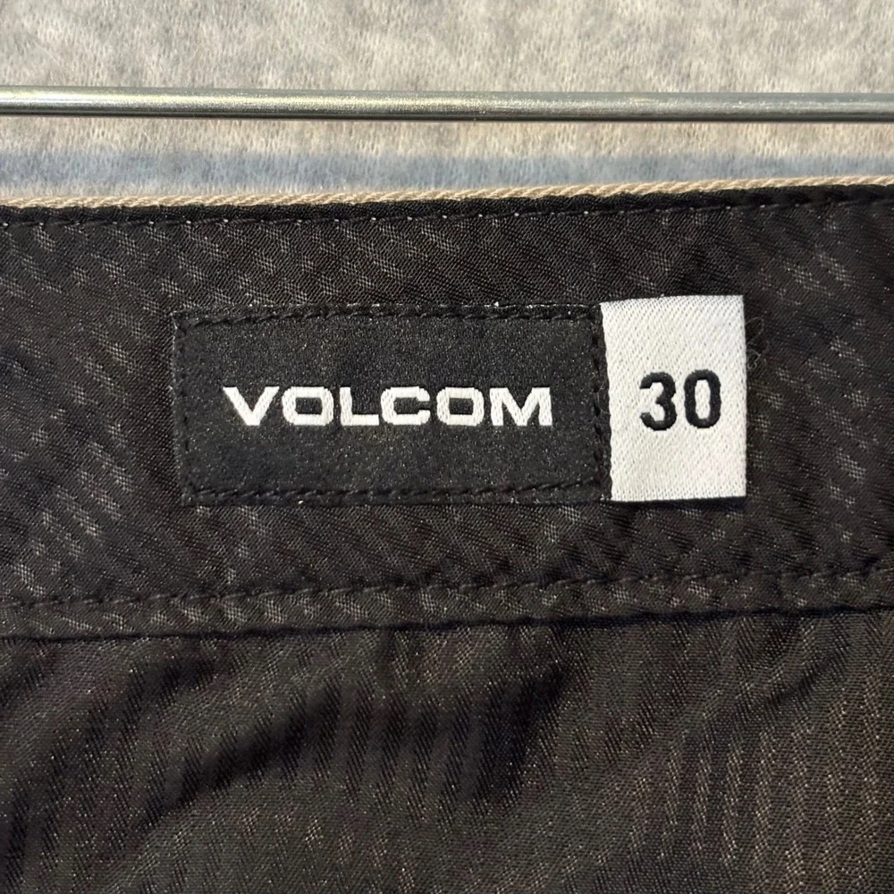 Volcom Men's 30‎ Chino Pants Khaki Tan Modern Stretch Straight Trousers Casual